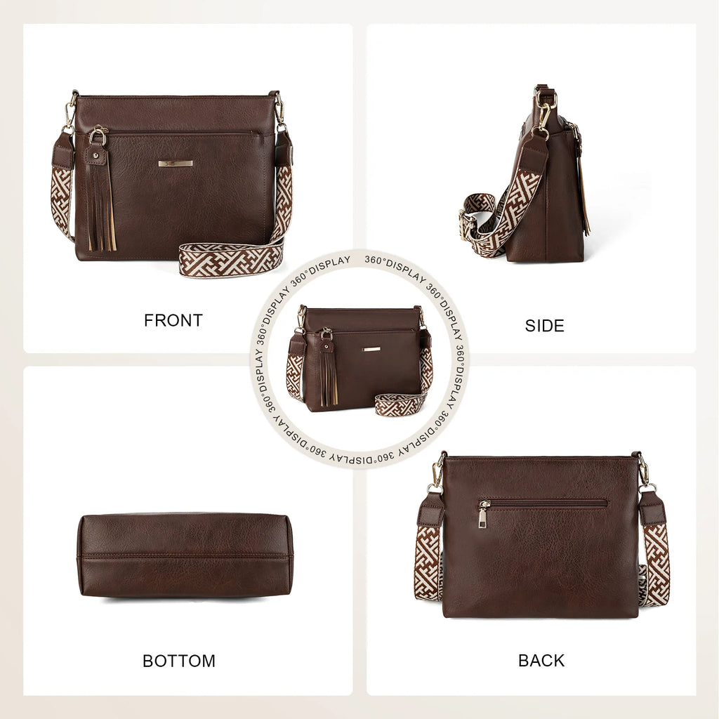 AFKOMST Large Capacity Women Bag for Women PU Leather Office Shoulder Bag Fashionable High-Quality Crossbody Bag