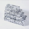 100PCS Mini White Dice Set - 5mm 8mm 10mm 12mm 14mm 16mm D6 Sizes Square-Edged with Black Dots for Board Games