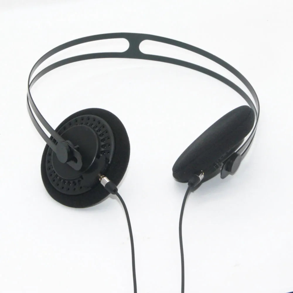 Poyatu Retro Headphone Stereo Open On-ear Lightweight Headset Earphones 50mm Unit Detachable MMCX Cable Metal Headband