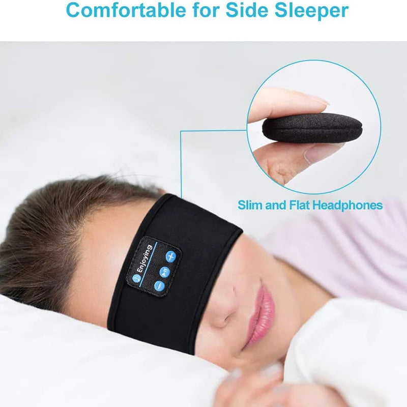 Wireless Bluetooth Headband Sleeping Headphone Sport Earphone With Mic Stereo Speakers Eye Mask For Android iPhone Laptop Tablet