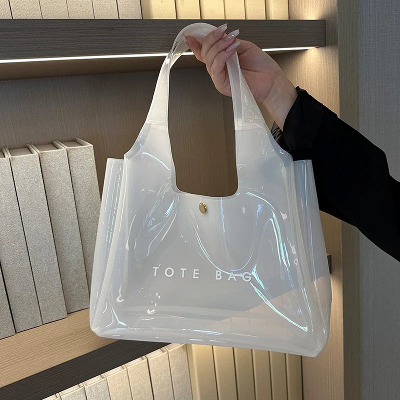 PVC Plastic Transparent Bag Small Tote Bag for Women Jelly Bags Purse and Handbags Mother Kids Bag for Girl Сумка Женская	bolso