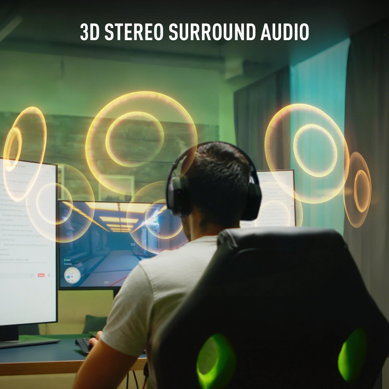 EKSA G19BT 2.4GHz Wireless Gaming Headphones Ultra-light Bluetooth 5.4 Headset Gamer with Microphone for PC/PS5/Xbox