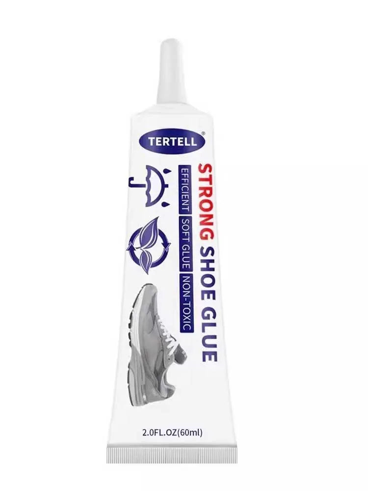 60ML Upgraded Clear Non-Toxic Shoe Glue High Low Temp Resistant Adhesive for Leather Sneakers