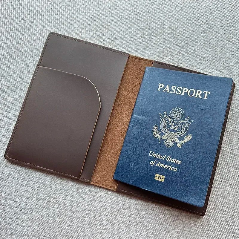 Handmade Genuine Leather Algeria Passport Cover Genuine Leather Passport Holder