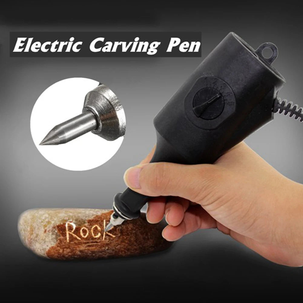 HOT-Electric Engraver Carving Pen Plotter Machine Chisel Tips On Metal Wood Glass Plastic Ceramics Stone Surface EU Plug