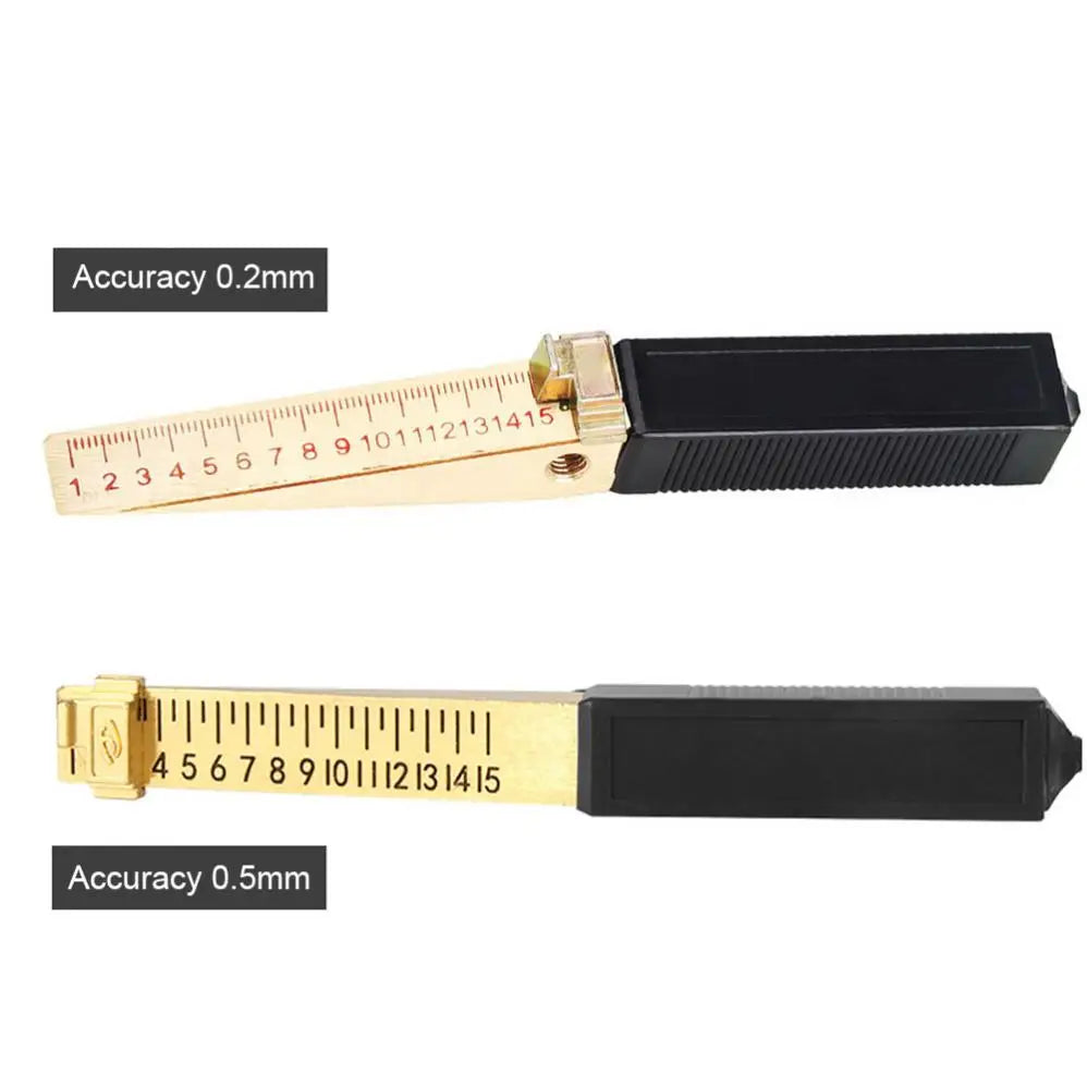 0.2/0.5mm Wedge Shaped Vernier Feeler Gauge Inspection Flatness Measuring Tool for House Engineering