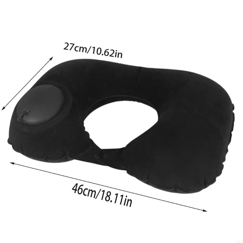 Inflatable Pillow for Cervical Support During Airplanes Car Ride and Rest Breaks Portable Easy Setups Designs X3UC