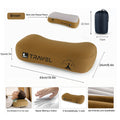 Ultralight Camping Memory Foam Pillow, Travel Backpacking Pillow with Removable Cover for Neck Lumbar Support, Hiking Outdoor