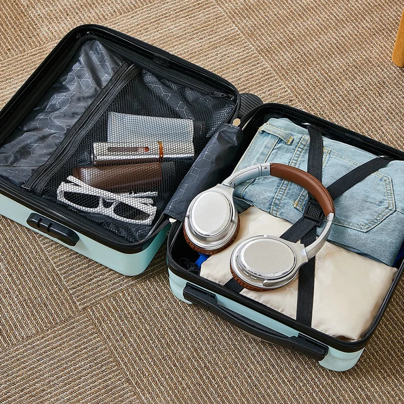 High-quality 14-Inch Unisex PC Trolley Fashionable Travel Suitcases Fashionable ABS Mini Boarding Carry-On Cases Small Hand Lu