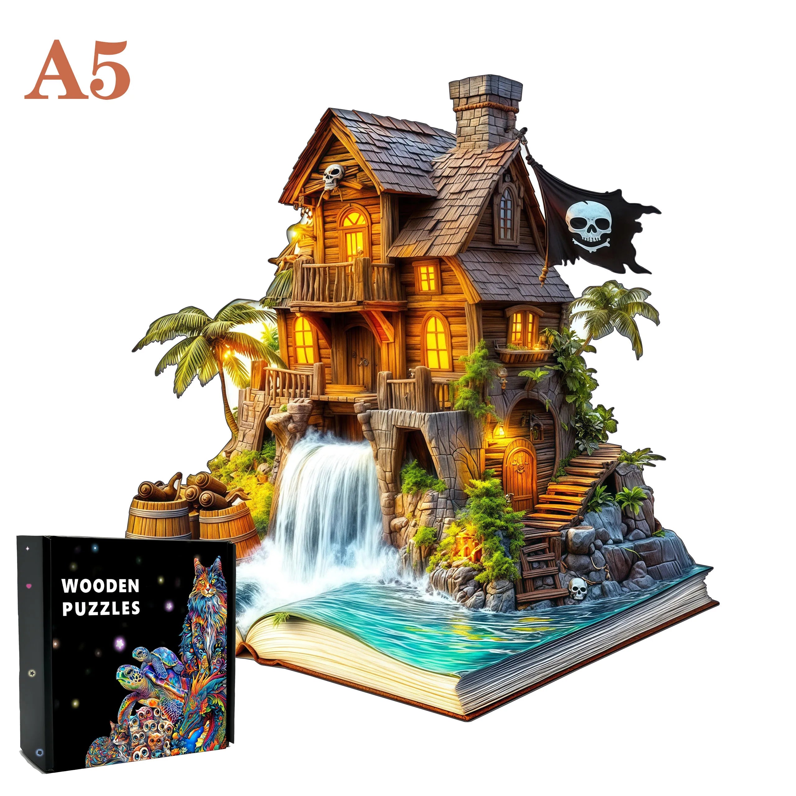 Unique Brain Training Animal Shape 3D Tiger Animal Jigsaw Puzzle Educational Wooden Toy Gift for Adults Kids Interactive Games
