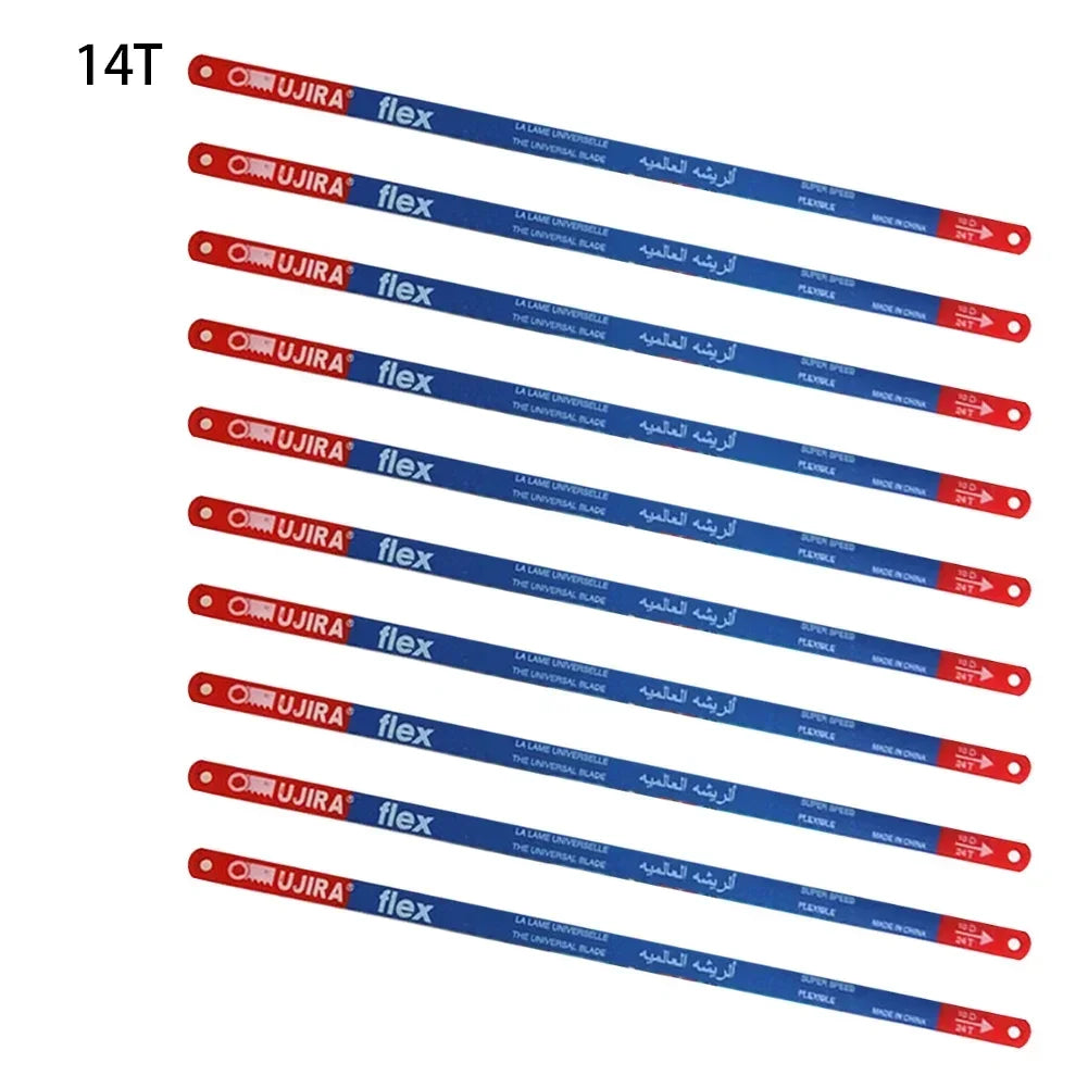 10Pcs/Set 14T/18T/24T Hacksaw Blade 300mm M35 steel Hand Saw Blades Bi-Metal For Meat Wood Cutting Disc Woodworking DIY Tools