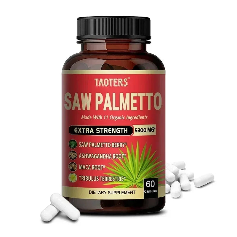 Saw Palmetto Supplement 5300 Mg - with 11 Organic Ingredients - for Urinary Tract and Prostate Health