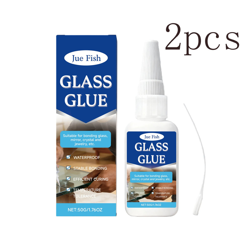 Fast-Drying Glass Adhesive - High Strength Clear Multi-Material Glue for Secure, Long-Lasting & Universal Natural Bonding
