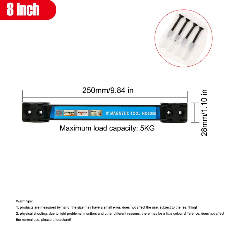 8/12/18 Inch Magnetic Tool Holder Strip for Storing Aarage Tools Kitchen Utensils Iron Products Storage Arrangement Organizer