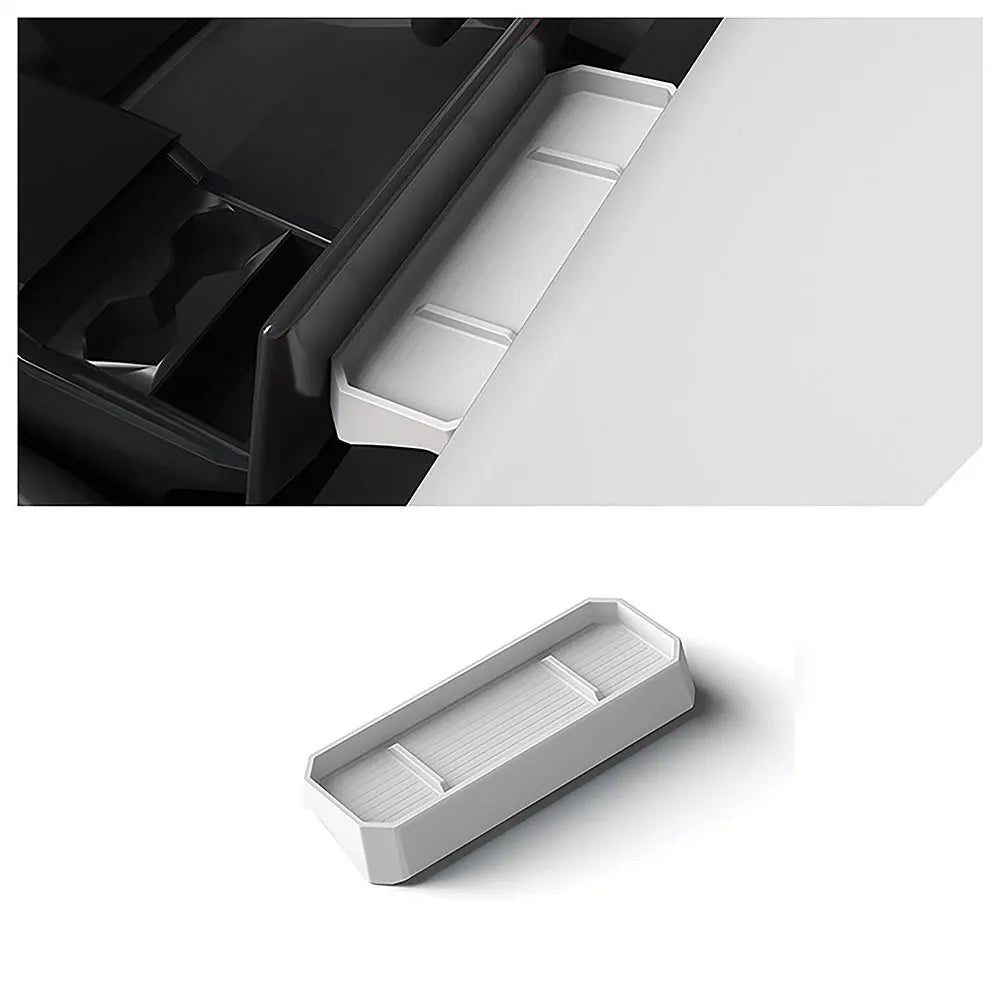 Car Dashboard Storage Box for Tesla Cybertruck 2024 2025 Central Control Screen Rear Storage Tray Auto Interior Accessories 1pc