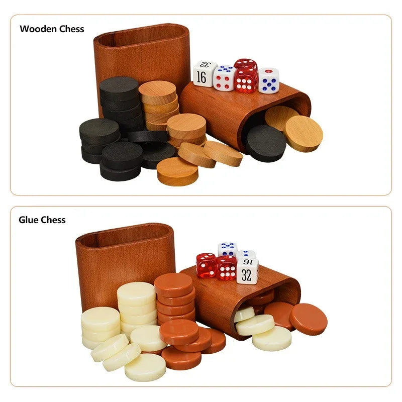 11-17 Inch Wooden Backgammon Luxury Chess Set Foldable Large Backgammon Board Handmade Professional Chess Family Table Game Gift