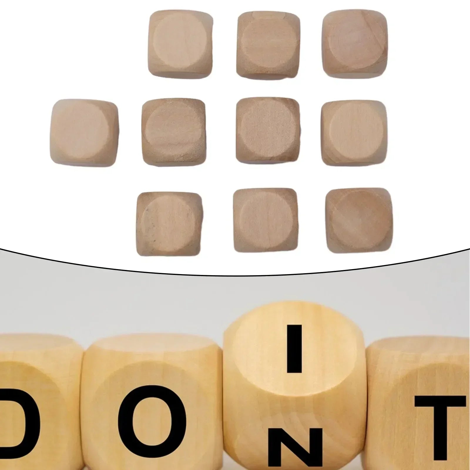 10pcs 8/12/16/20/22/25/28/30mm 6 Sided Blank Wood Dice For Party Family DIY Games Printing Engraving Toys Wood Cube Dices