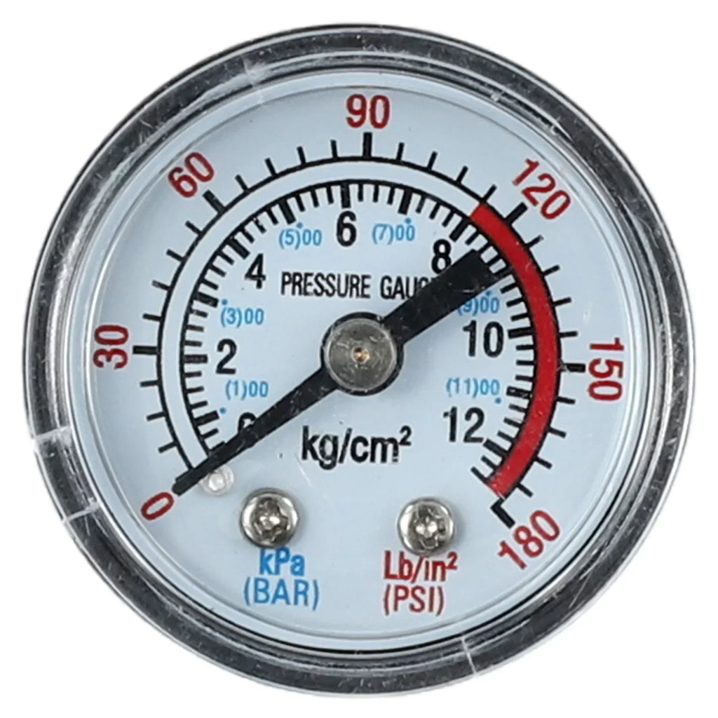 AirCompressor Pneumatic HydraulicFluid Pressure Gauge Barometer Manometer 0-12Bar 0-180PSI Pneumatic AirPressureTool12311
