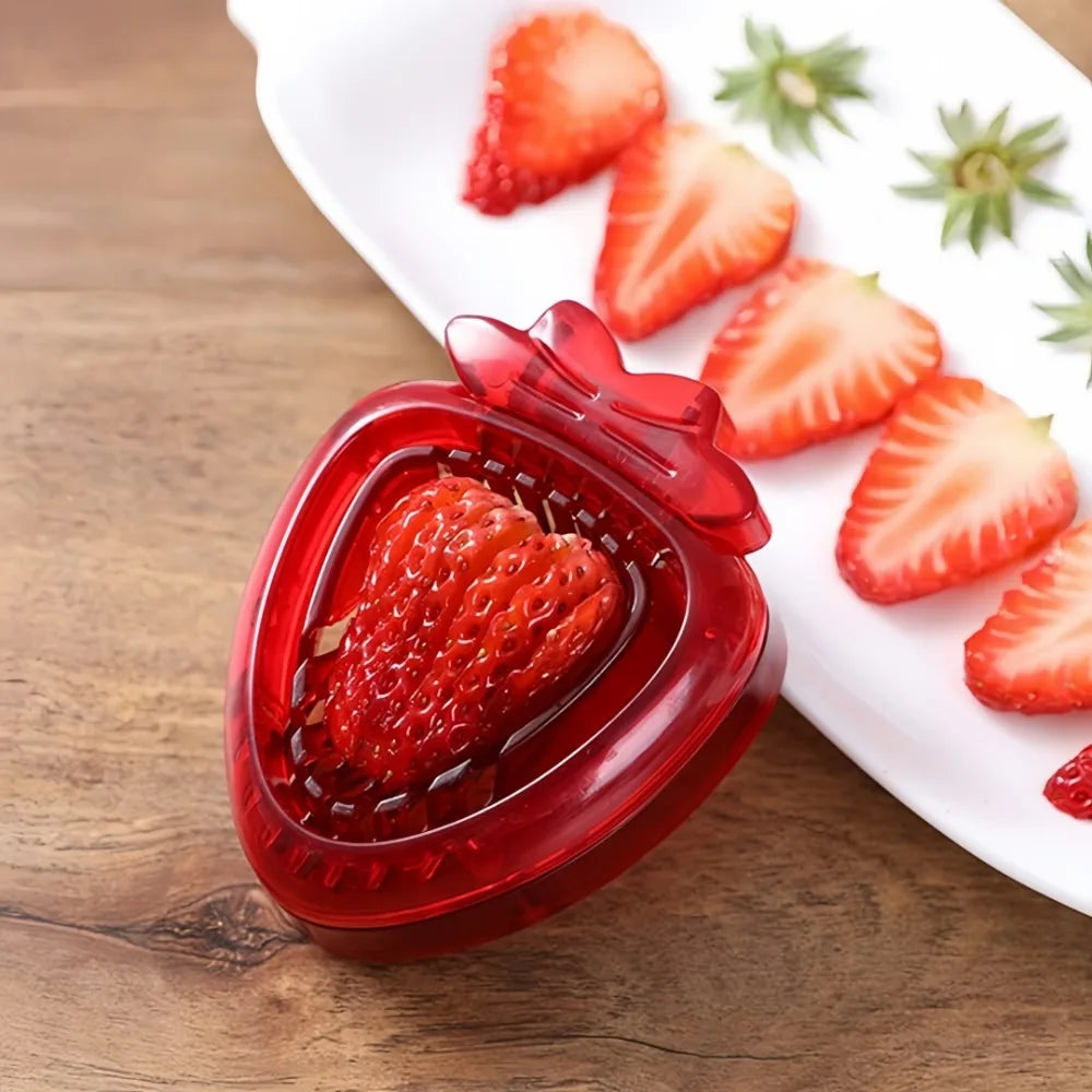 Strawberry Slicer Stainless Steel Sharp Blade Cutter Small Tool for Decorating Dessert Cups Cake Racks Homemade Bread Decoration