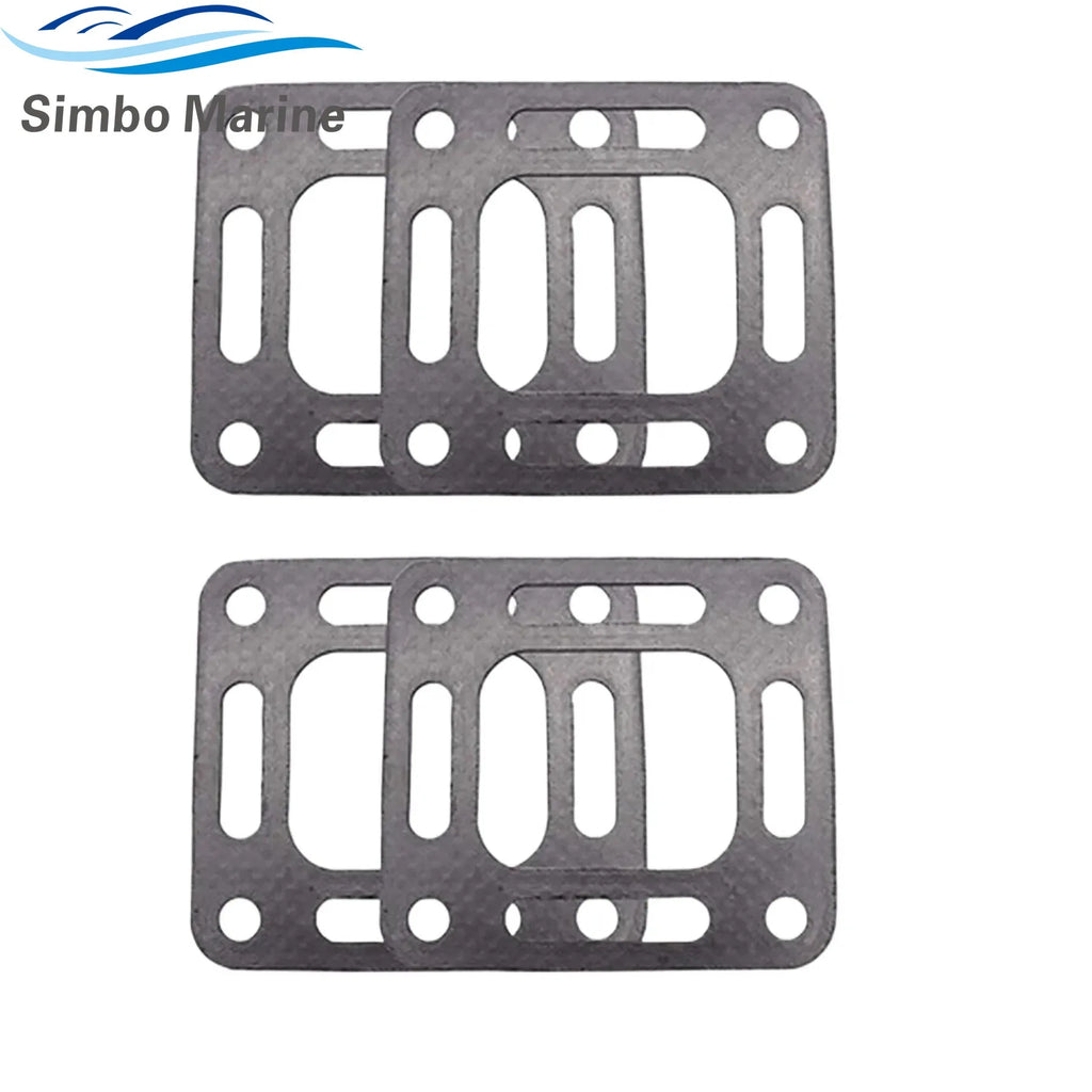 4 Pcs Exhaust Elbow Gasket 27-87105 Fits for Mercruiser V6 V8 4.3 5.0 5.7 6.2 7.4 8.2 L Sterndrive 27-863726 27-860232 27-818832
