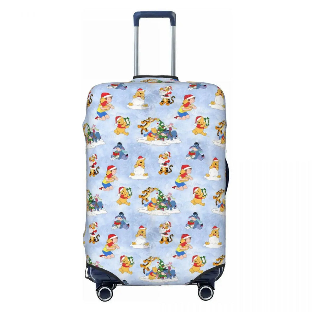 Custom My Friends Cartoon T-Tigger Pooh Luggage Cover Elastic Cartoon Travel Suitcase Protective Covers Suit For 18-32 inch