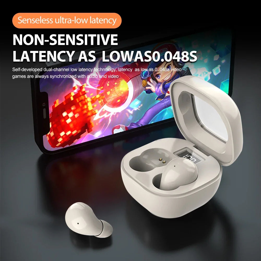 SK19 Wireless Bluetooth Headphones In-Ear Invisible Sleep Earbuds With Mic Noise Cancelling Earphones HiFi Music Headset