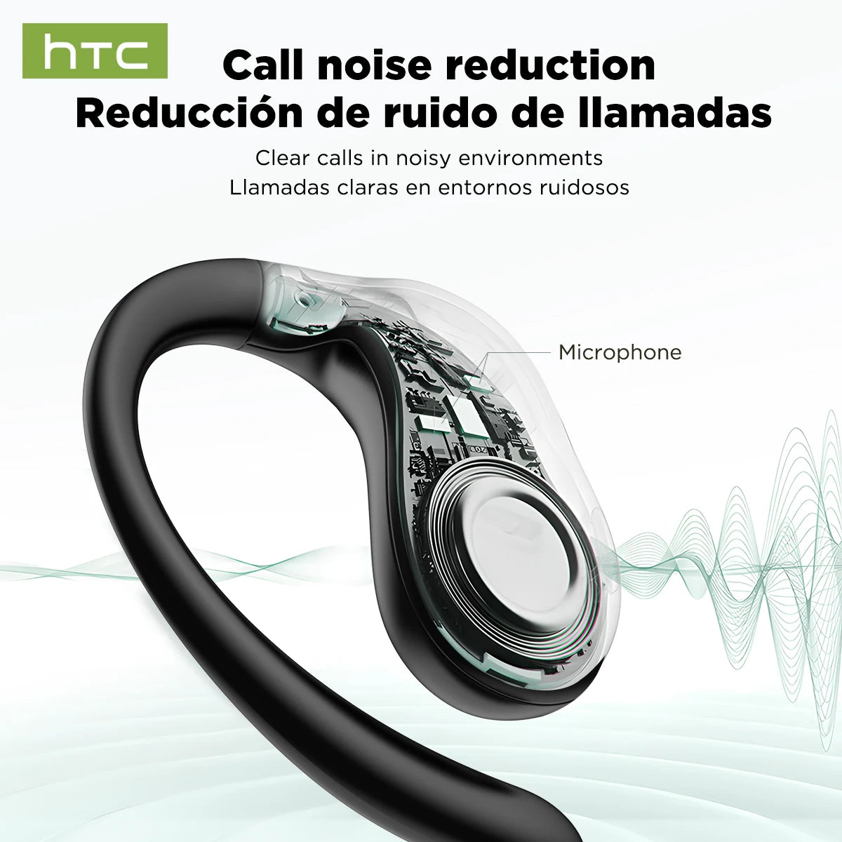 Bluetooth Wireless Headset HTC NE19 Open Ear Sports Earbuds Strong Bass Waterproof Ear Hook Stereo Bluetooth Auricles Choice