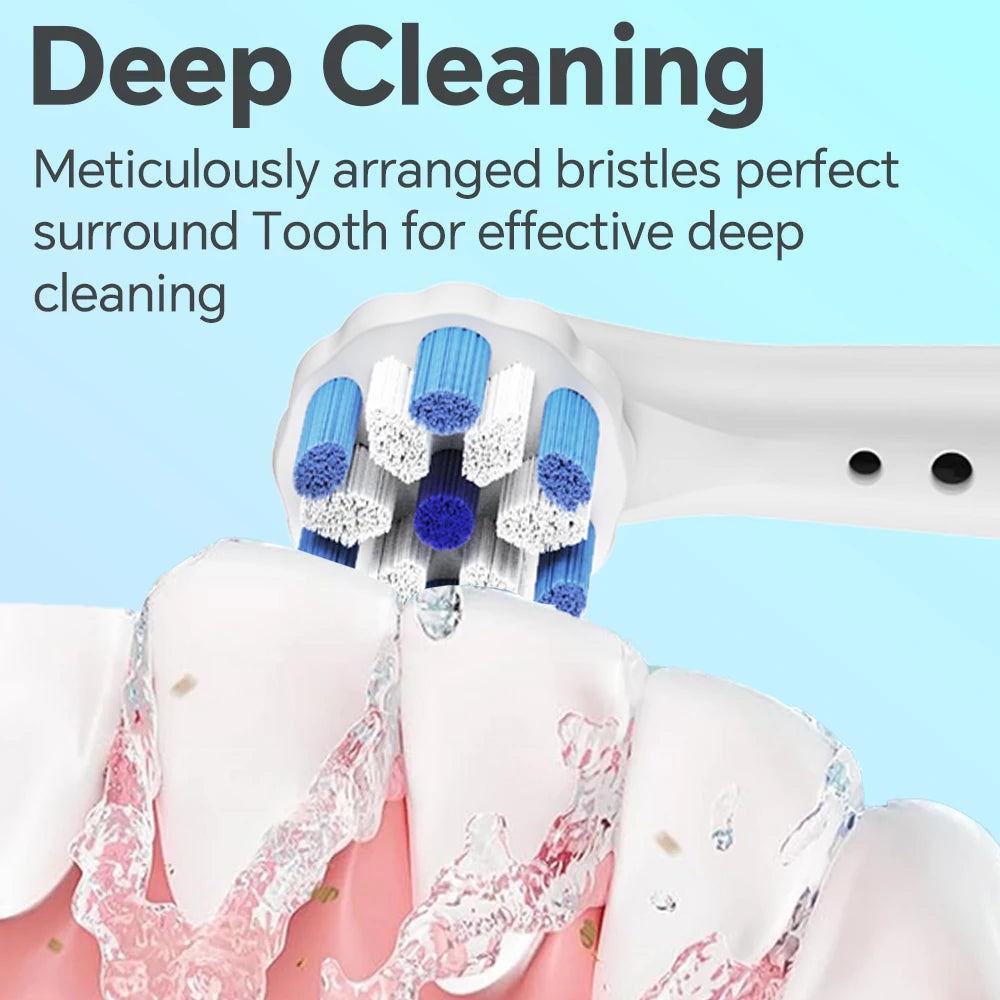 Clear Toothbrush Travel Case and 4 Pcs Replacement Brush Heads Compatible with Oral B iO 2 3 4 5 6 7 8 9 10 Electric Toothbrush