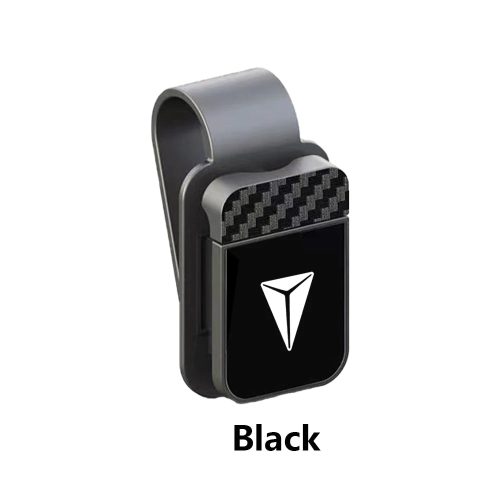 Car Sun Visor Glasses Clip Carbon Fiber Eyeglasses Sunglasses Storage For Deepal S05 L07 S07 G318 EV Shenlan Car Accessories