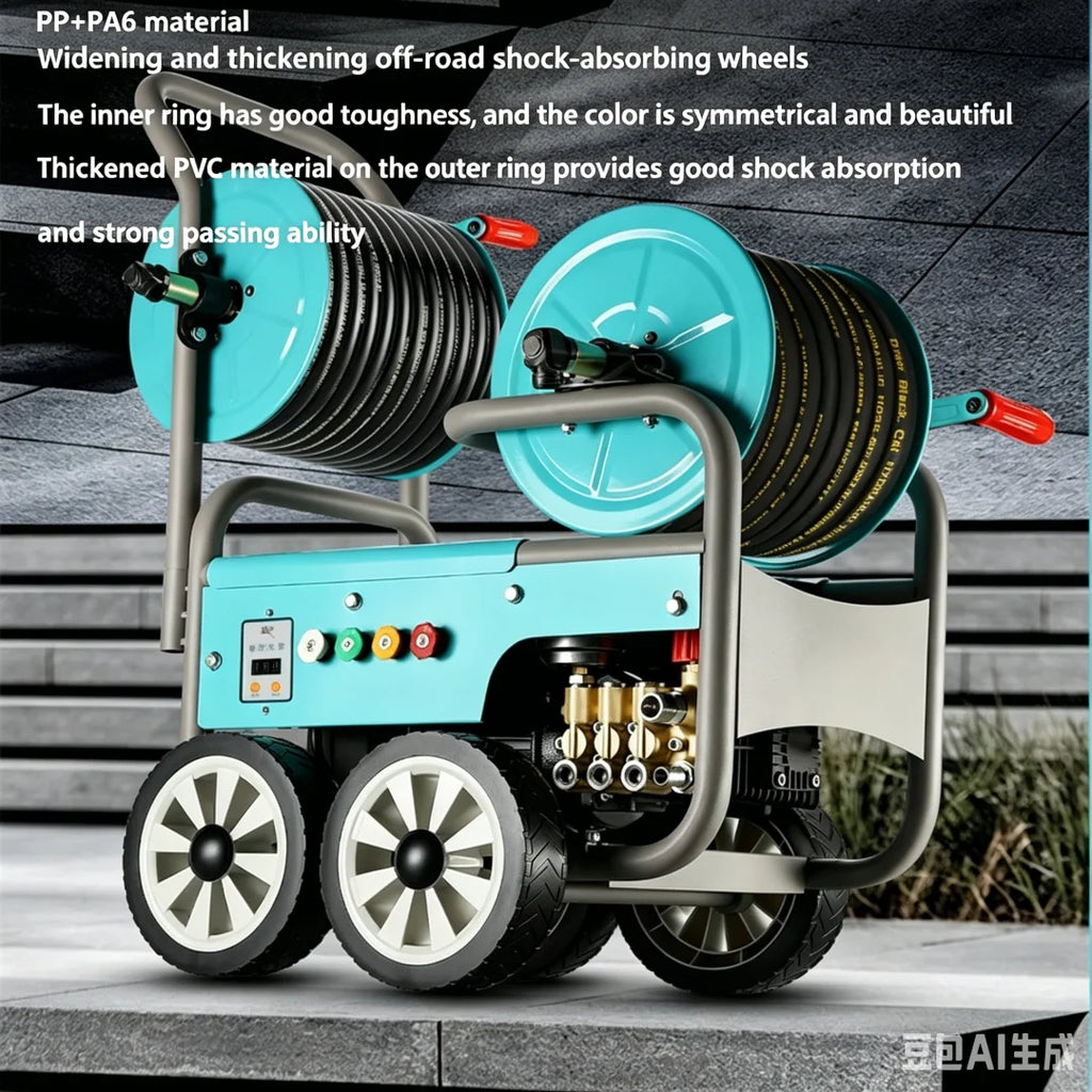 220V High Power High Pressure Water Jet Cleaner, Commercial Pipe Dredging Machine for Car Washing Sewer Drain Unclogging Propert