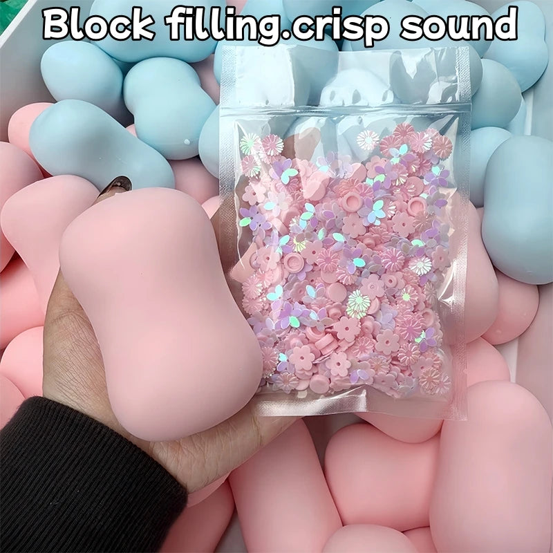 Creative Soap Ball Squishy Fidget Toy Building Block Filling No rebound Squeeze Fidget Toy ASMR Sensory Stress Relief Fidget Toy