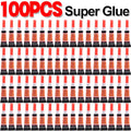 100x Liquid Super Glue Wood Rubber Metal Glass Cyanoacrylate Adhesive Stationery Store Nail Gel 502 Instant Strong Bond Leather