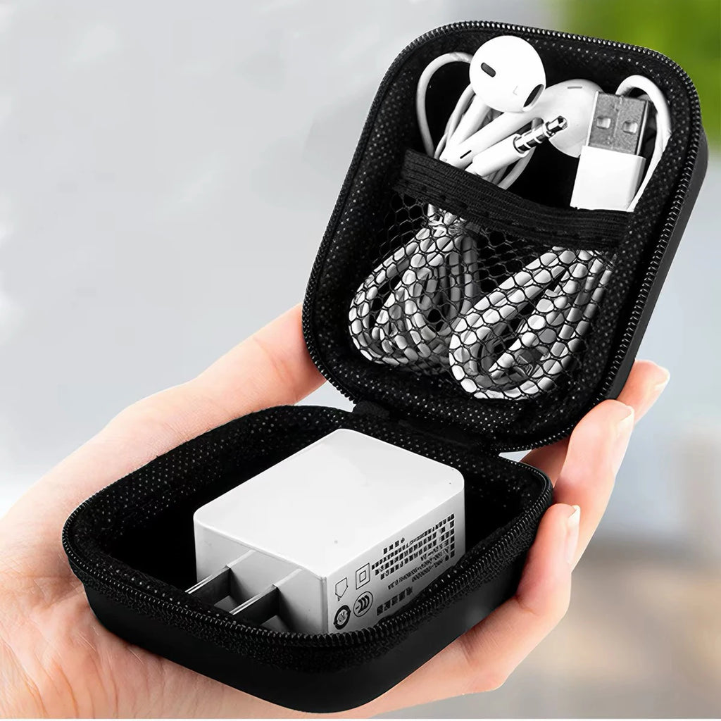 1-3Pcs Earphone Carrying Case Holder EVA Headphone Storage Bag Small Zipper Pouch for EarPods Cable Charger Organizer Box Pouch
