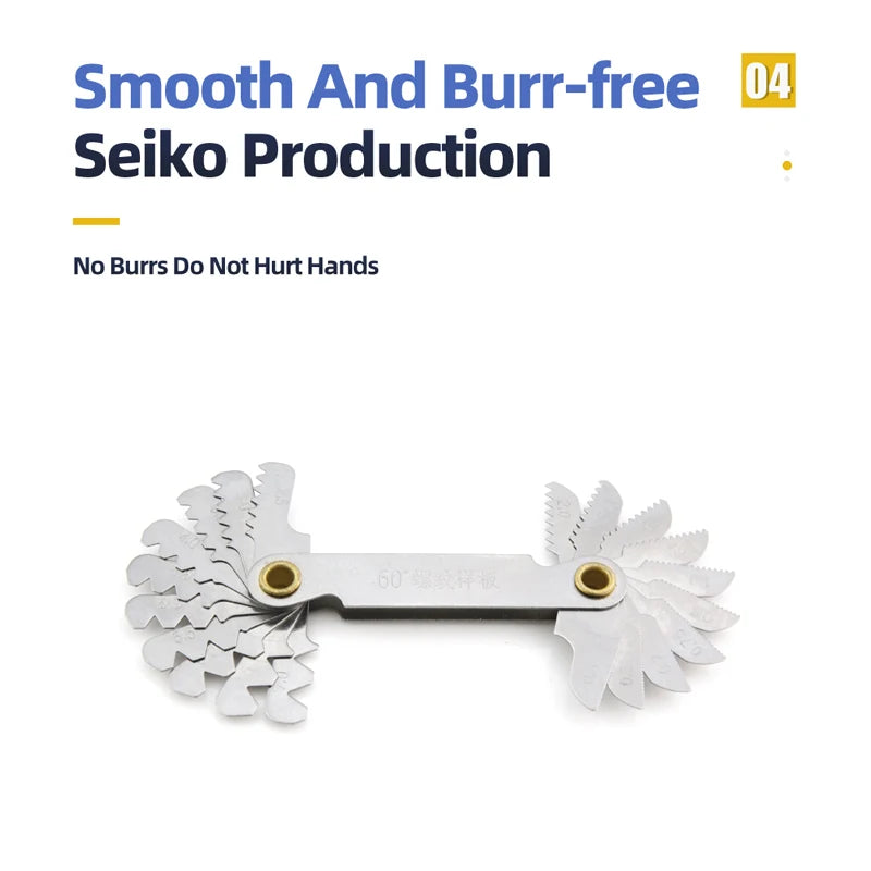 Thread Plug Gauge 55/60 Degree Metric Inch Center Measurement Gear Tooth Screw Pitch Gauges Carbon Steel Measuring Lathe Tools