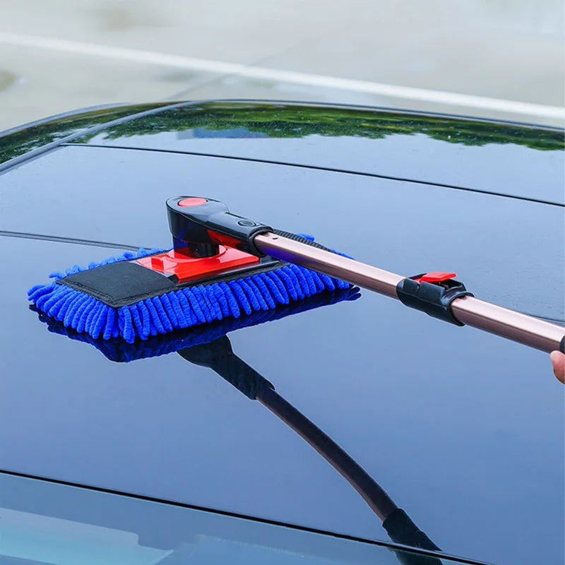 SEAMETAL Telescoping Car Wash Brush Mop Towel Kit Long Handle Chenille Mop Brusher Car Washing Dust Removal Cleaning Supplies