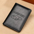 Genuine Leather Passport Holder - RFID Blocking Travel Wallet for Passport & Tickets, Multifunctional Document Case