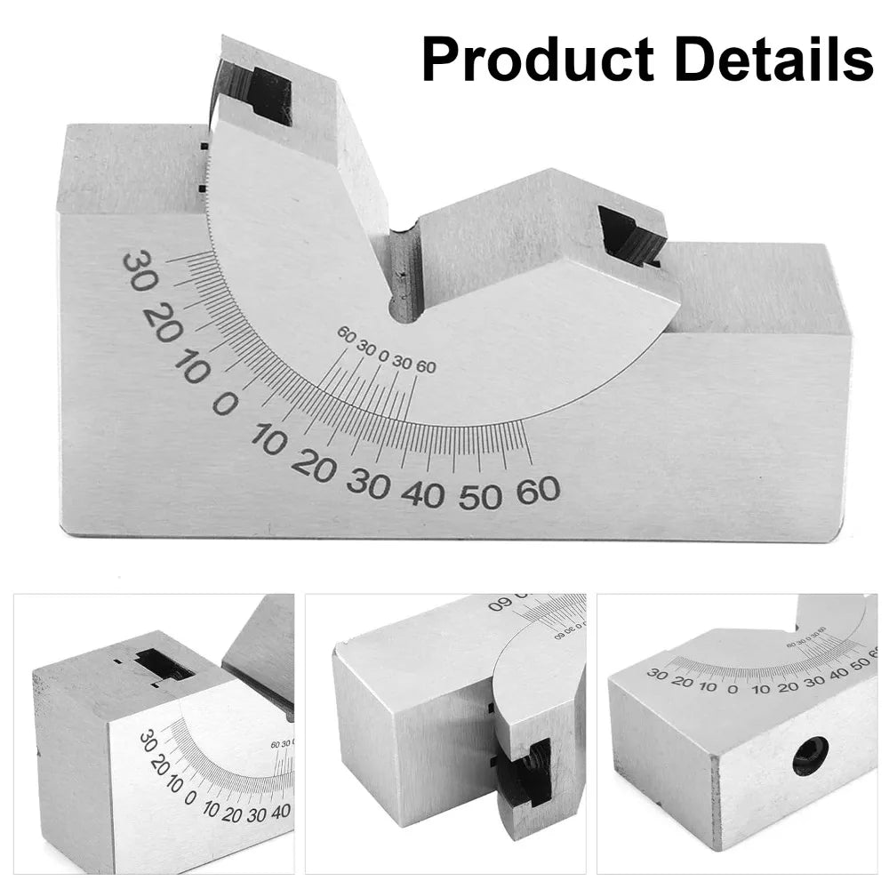Milling Machine Precision Parts Adjustable Pad 0/30/60 Angle Gauge Debugge V Block Angler Top Tool AP25 AP30 AP46 For Measuring