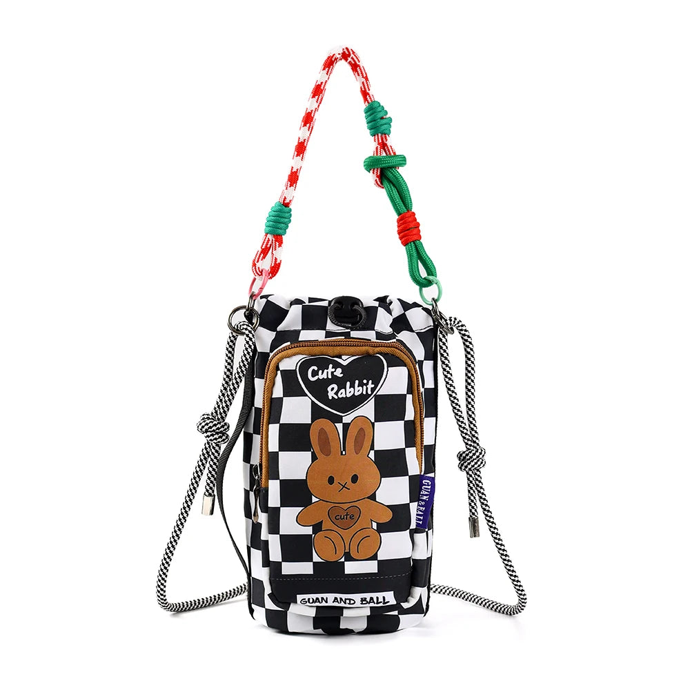 2026 New Illustrator-Designed Dopamine Lightweight Water Bottle Bag Crossbody Bag Outdoor Phone Casual Bag