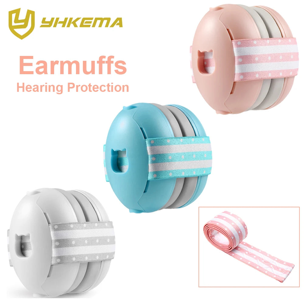 Baby Headphones Hearing Protection Ear Muffs with Stretchy Band Earmuff for Improves Sleep Essentials for Baby