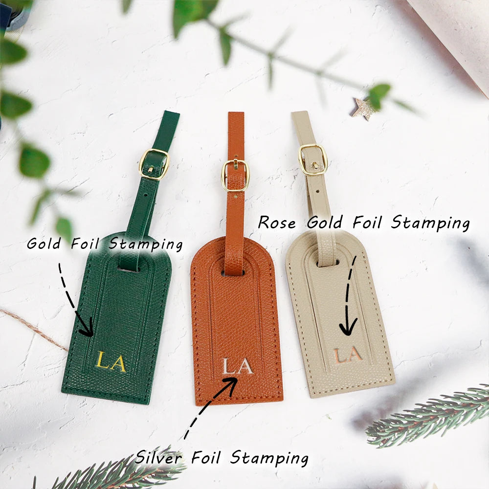 Customized name PU leather ladies' handbags, luggage tags, pendants, anti-loss luggage tags, luggage accessories