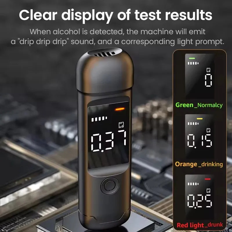 Portable Digital Alcohol Detector High Capacity Portable Breath Alcohol Tester Alcoholtester Breathalyzer