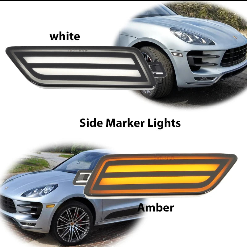 For Porsche Macan Front Bumper Side Marker Light Assembly Turn Signal Light/Daytime Running Lights 2014-2021 OEM# 95B945119 12V