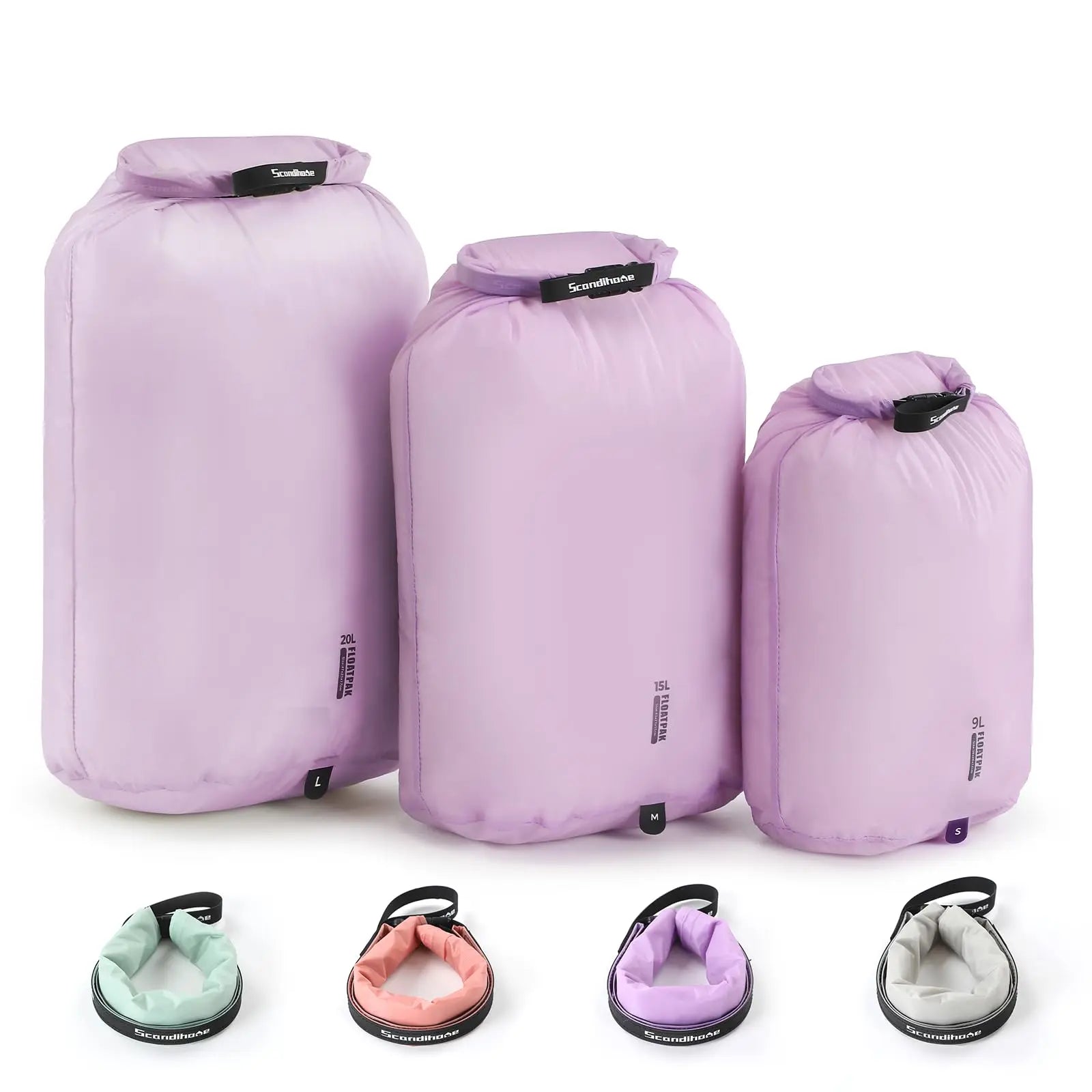 Waterproof Dry Bag Ultralight Clothing Storage Bag Lightweight Roll Top Travel Packing Organizer for Luggage Swimming Outdoor