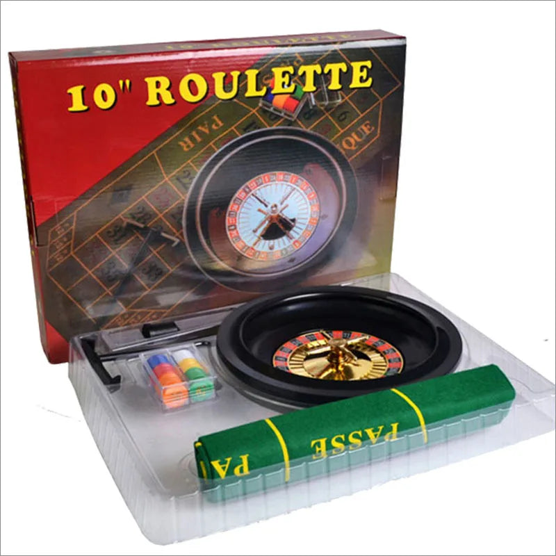 Wheel Plastic Turntable Games Set Russian 10-Inch Party Funny Casino Roulette Tool Poker Chips Entertainment Board Games