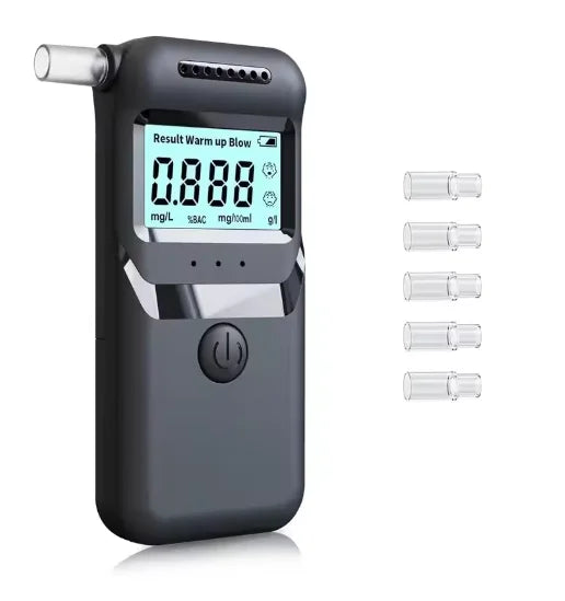 Portable Digital Breathalyzer LCD Screen Accurate Alcohol Breath Tester Drunk Driving Detector Analyzer for Car Home & Party Use