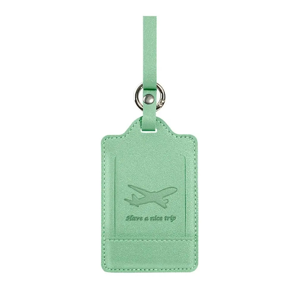 Portable PU Leather Luggage Tags Suitcase Address Label Baggage Boarding Bag Tag Anti Loss Pendants Travel Accessories