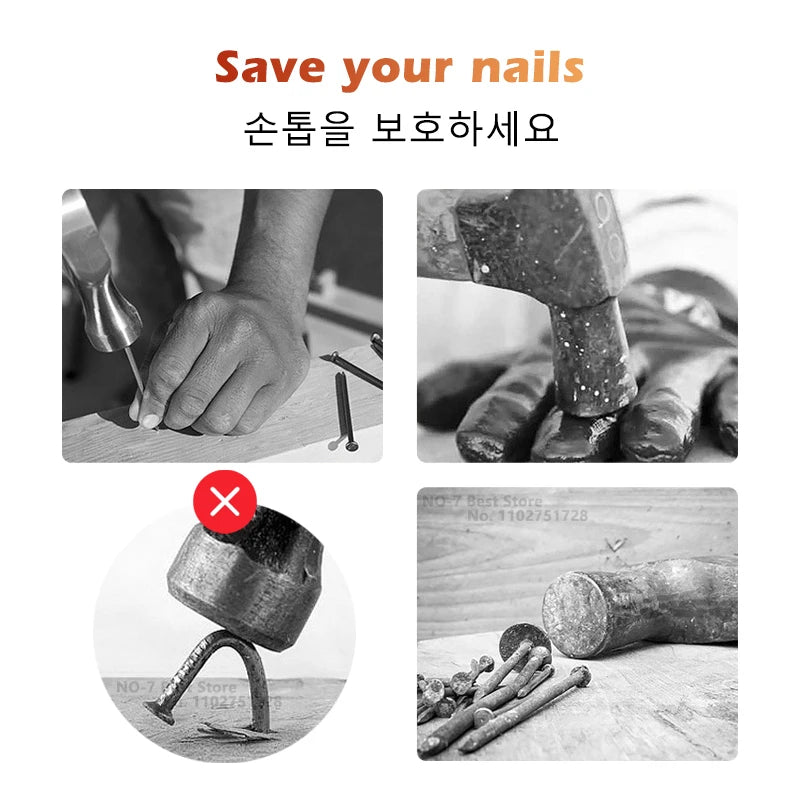 Finger Guard Nail Fixer Clamp, Durable Plastic Nail Holding Pliers, Multi-Purpose Safety Tool for Wood Construction & DIY Crafts