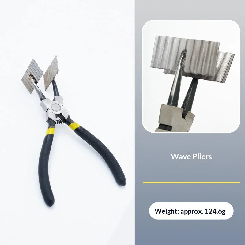 Glass Lampworking Pliers Flat Shaping Straight Pliers Handmade DIY Glass Blowing Craft Art Tool