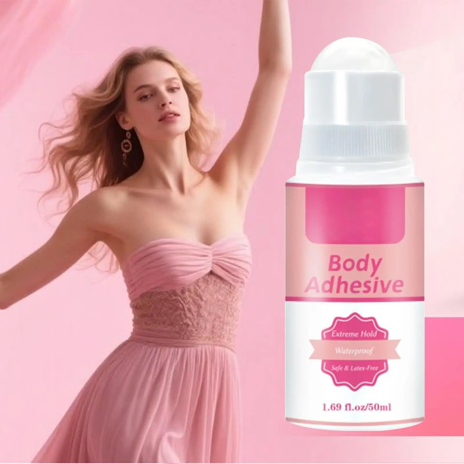Anti-Slip Glue Roll On Skin Adhesive For Clothing Dress Body Skin Anti-exposure Bra Non-slip Fixed Sweat-Resistant Invisible