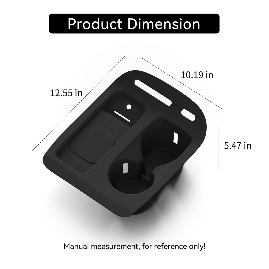 Smabee for Hyundai Palisade 2026 Water Cup Holder Storage Box With Non-slip Wireless Charging Mat Protective Pad Car Accessories